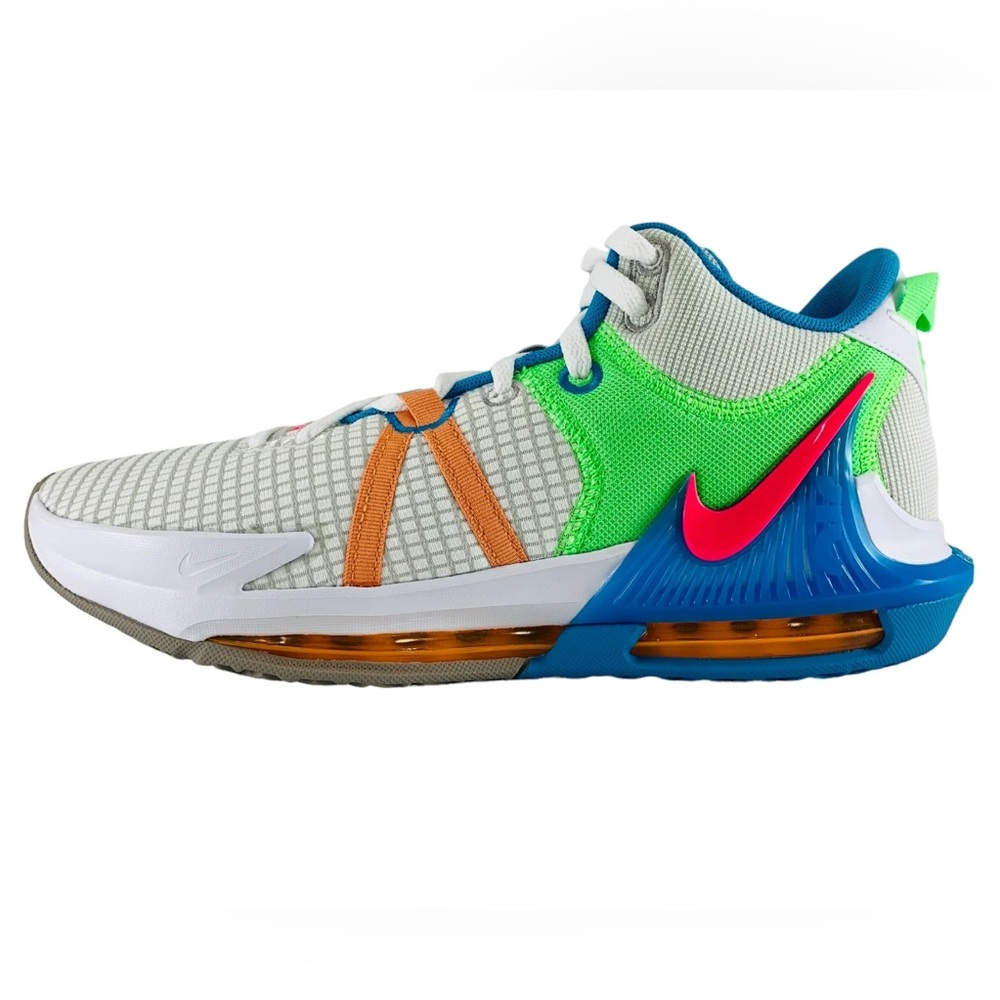 Nike LeBron Witness VII 7 Basketball Shoes DM1123-003 White Green Blue Size 9.5